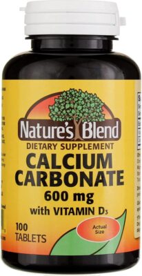 Nature's Blend 1681 Calcium Carbonate 600 mg with D3 400 IU (Each)