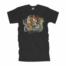 T-Shirt Kings of the Wild, Tiger Löwe Puma Leopard - Raubtiere S-6XL (AIM0020)