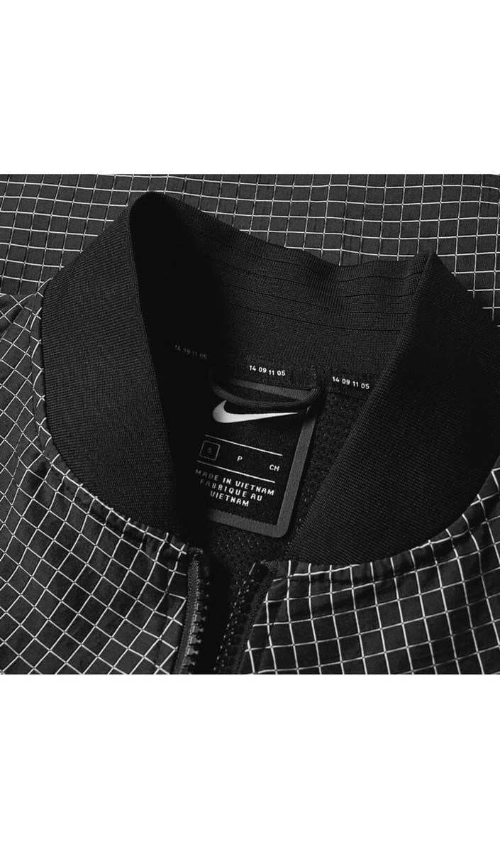 Nike Tech Pack Grid Bomber Jacket Sz Large AR1578-010 | eBay
