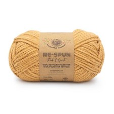  1 Skein Lion Brand Yarn 843-134Y Re-Spun Thick  Quick Yarn, Squash