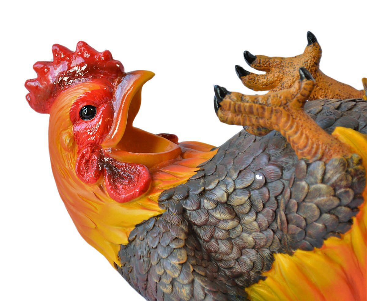 Drinking Rooster Wine Bottle Holder French Country Farm Style Kitchen