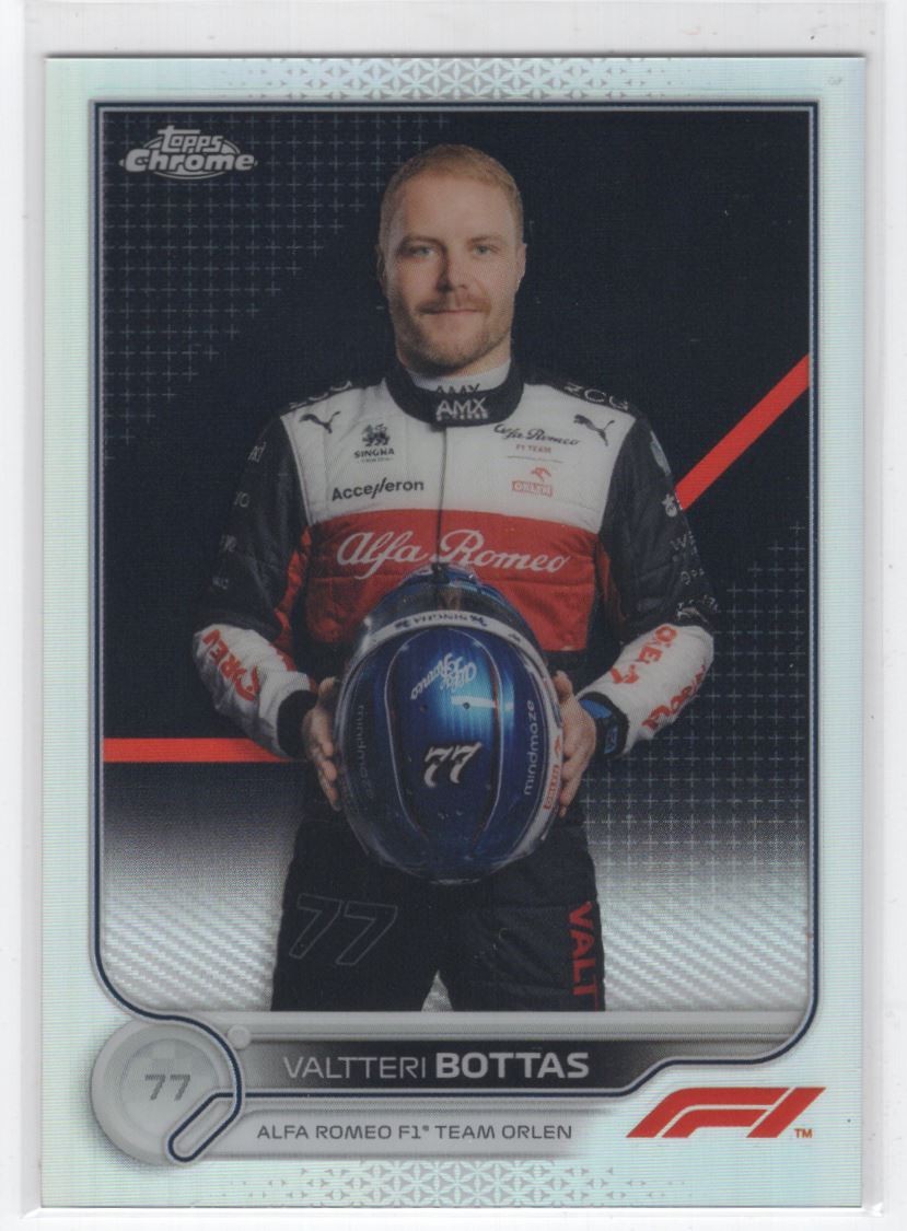 #57 2022 Topps Chrome F1 REFRACTOR Valtteri Bottas Alfa Romeo Racing Orlen