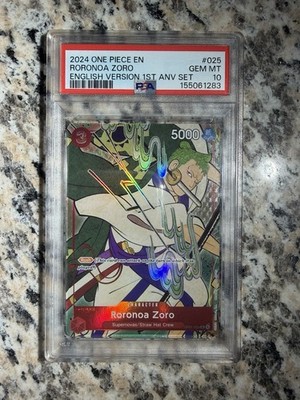 【PSA10】ワンピース 英語 ゾロ 1st Anniversary Roronoa Zoro (English Version 1st Anniversary Set) OP01-025 One