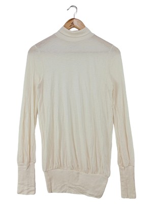 INTIMISSIMI Damen Langarmshirt Rollkragen Weiß Gr. 36/S Basic Casual