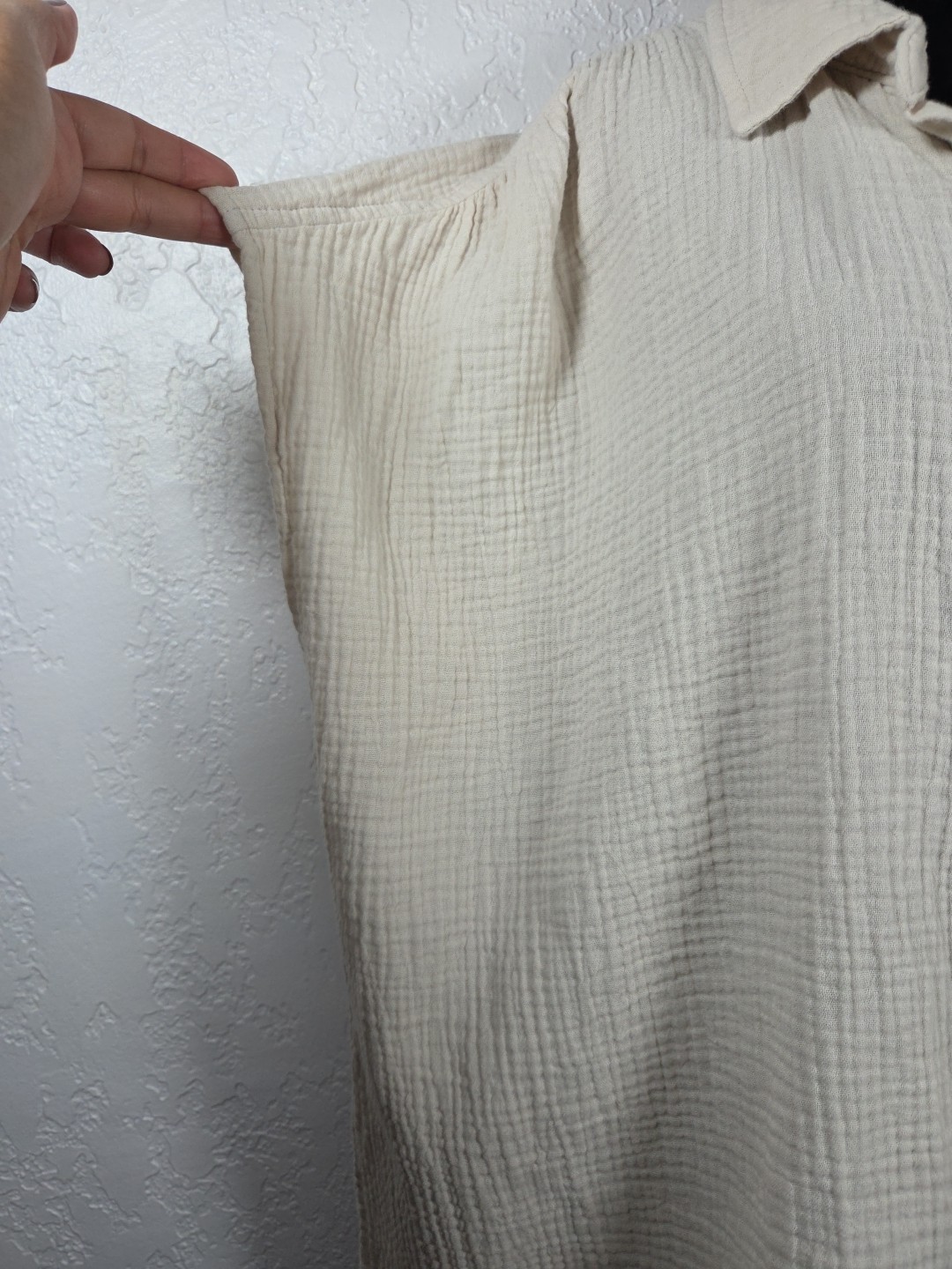 Torrid Collared Button Down Gauze Sleeveless Drop… - image 2