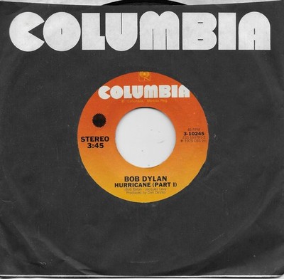 BOB DYLAN  Hurricane (Part 1) / Hurricane (Part II)  45 from 1975