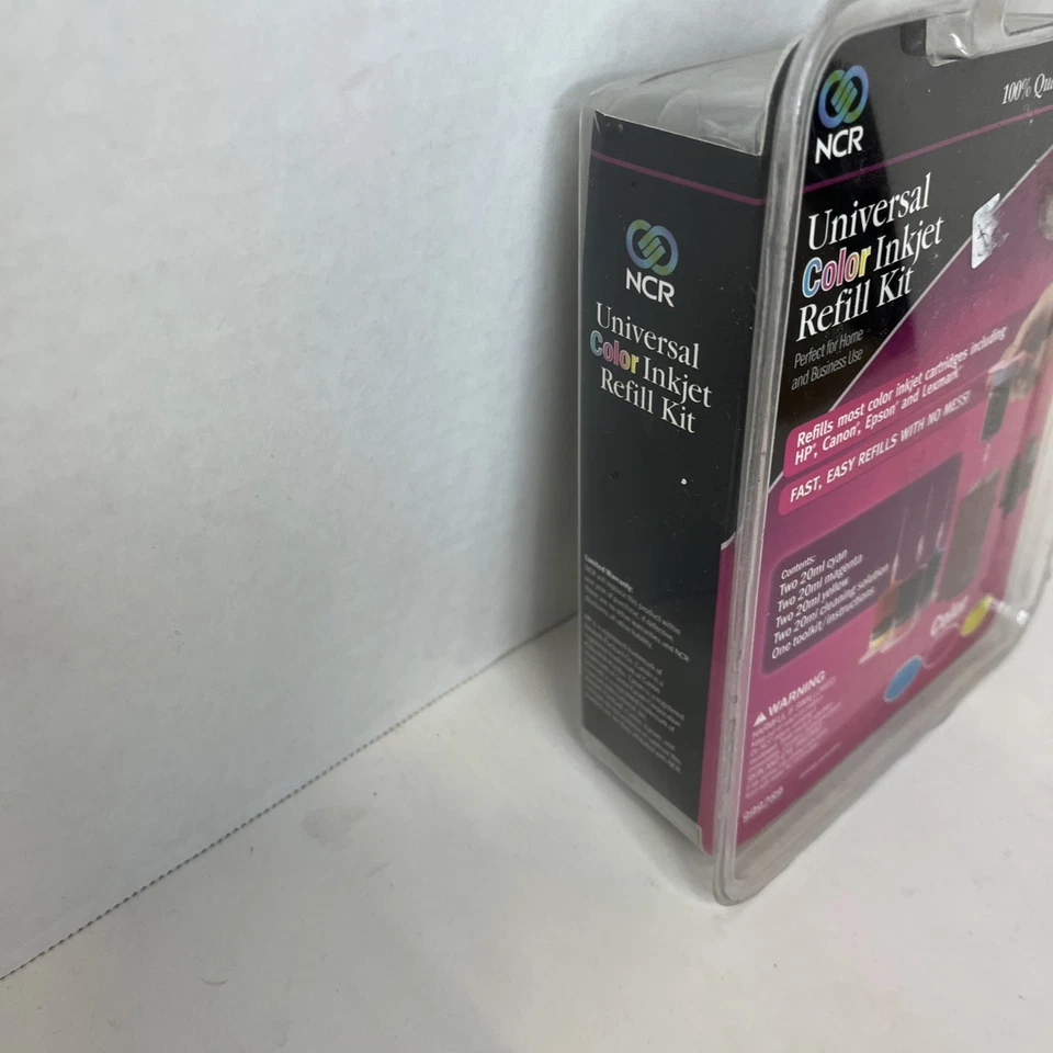 NCR Universal TRI Color Inkjet Refill Kit With Cleaning Solution New - Image 4 of 4