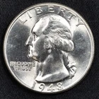 1948-P Washington Silver Quarter BU Uncirculated - Philadelphia Mint
