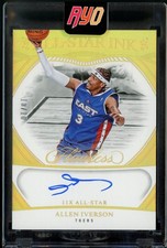 2024-25 Panini Flawless Allen Iverson All-Star Ink On-Card Auto GOLD #'d /10