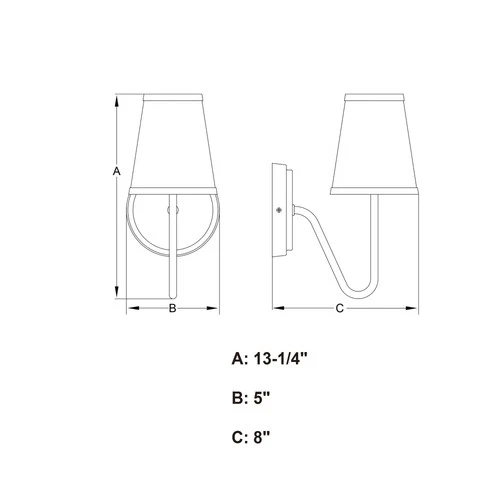 Vaxcel Lighting W0474 14" Tall Wall Sconce - Black - Picture 4 of 6