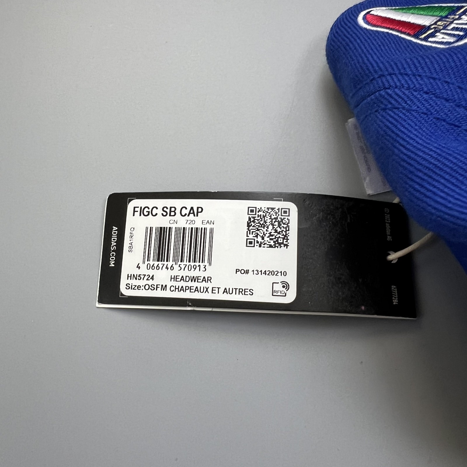 Italy Team Snapback Cap 2023-24 Blue Adidas HN5724 Men One Size OSFM thumbnail 5