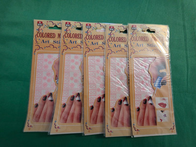 Colored Make-Up Art Stickers Nail Face Body Lot of 5 Flowers Party Event Fun
