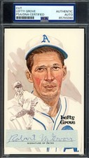 Lefty Grove PSA DNA Coa Signed Perez Steele Postcard Cut Autograph