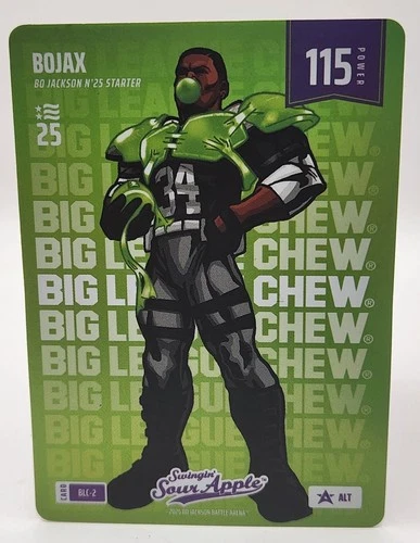 2025 Bo Jackson Battle Arena Bojax Big League Chew Sour Apple Alt #BLC-2