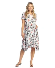 Jess & Jane Crushed Short Sleeve Travel Dress - RC9 (2X, Maddie)