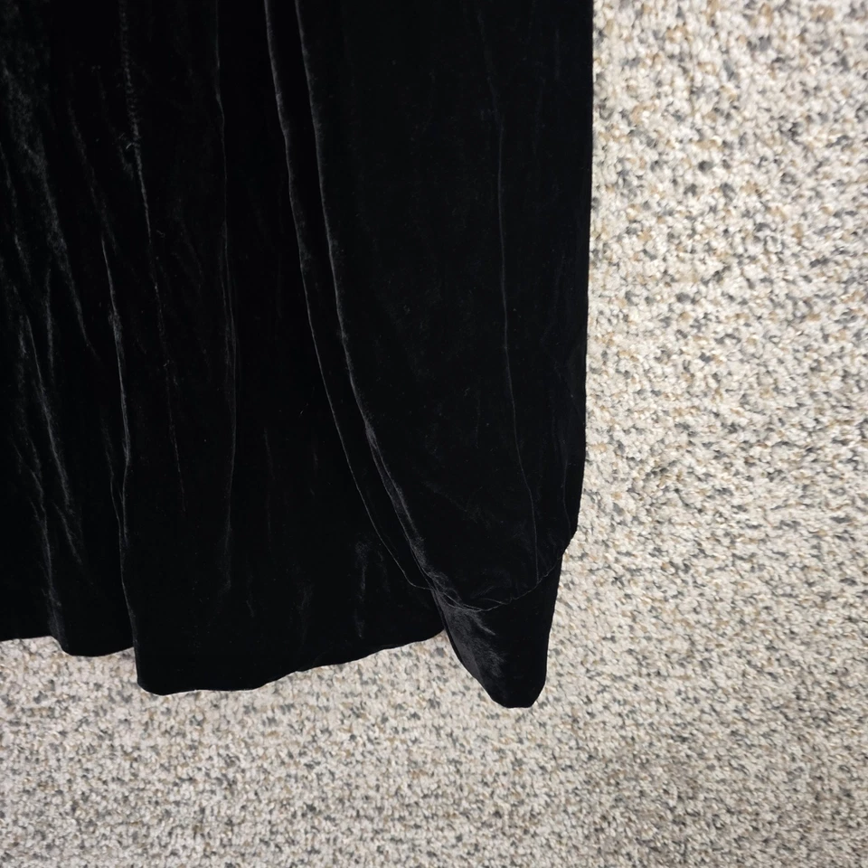 Blusa Talbots Top Mujer Plus 16 Terciopelo Negro Cuello en V Cuentas Manga Larga Damas Foto 3 de 4