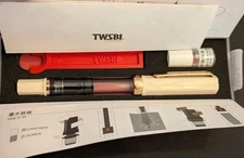 TWSBI Eco Cream And Rose Gold Fine F Nib 2023 Special Edition Used With Box