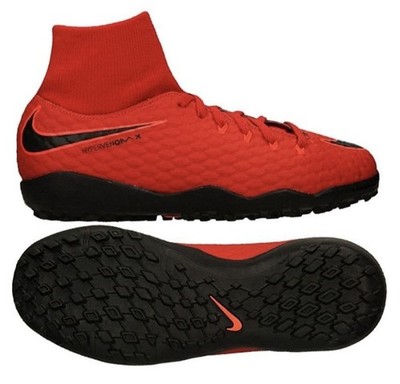 Nike Hypervenomx Phelon 3 DF TF Red Size 4.5 SOCCER CLEATS  UPC259