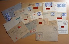 DR - Bestand von 16 (!!) Feldpostbriefen- karten, viel LUFTPOST - bitte ansehen.