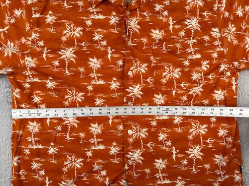 Route 66 Shirt Men 2XL XXL Orange Floral Palm Button Up Hawaiian 100% Cotton - Picture 8 of 14