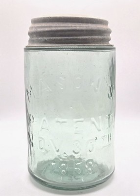 Straight Side Pint, Mason's Pantent Nov 30th 1858 Jar (Error - 1 Reversed)