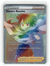 Zinnia's Resolve (Secret) Secret Rare SWSH07: Evolving Skies 225/203 NM