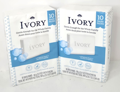 Ivory Clean Original Bar Soap, 3.17 Ounce, 10 Count (Pack of 2) Total 20 Bars