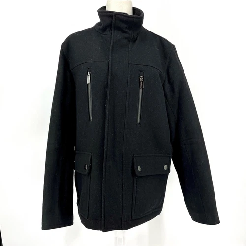 Cappotto invernale corto donna Michael Kors misto lana nero (M)