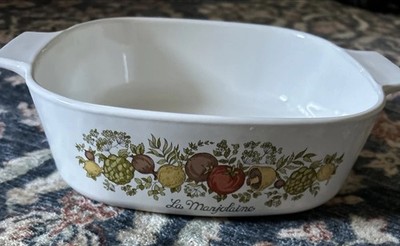 Corning Ware Casserole Dish A-2-B No Lid SPICE OF LIFE La Marjolaine  2 Quarts