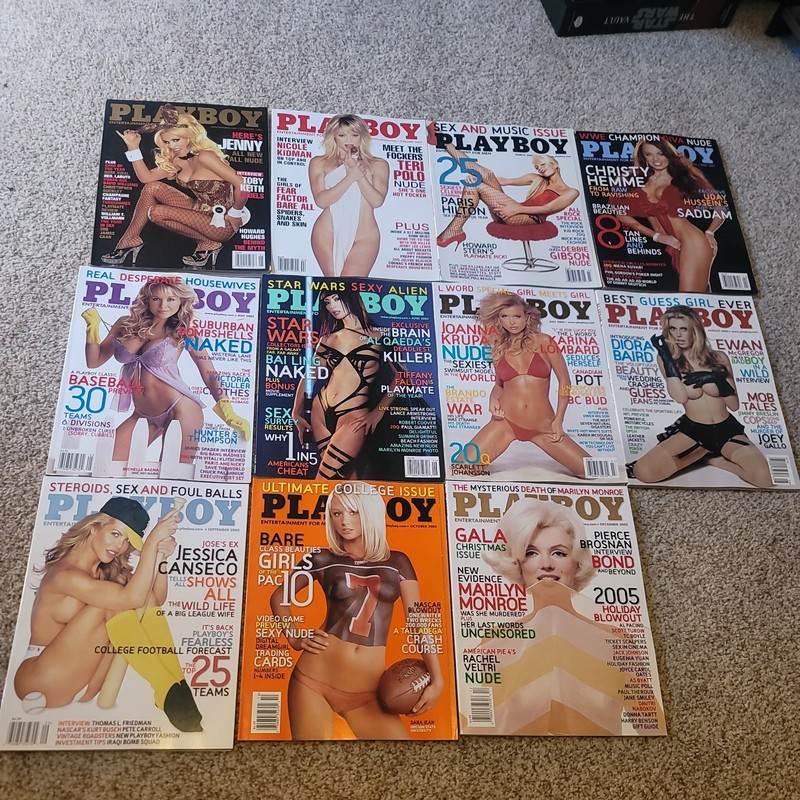  11 Playboy Magazines 2005 Complete Issues - missing Nov