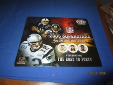 2005 NFL Superstars Medallion Coin Collection Set Tom Brady Peyton Manning