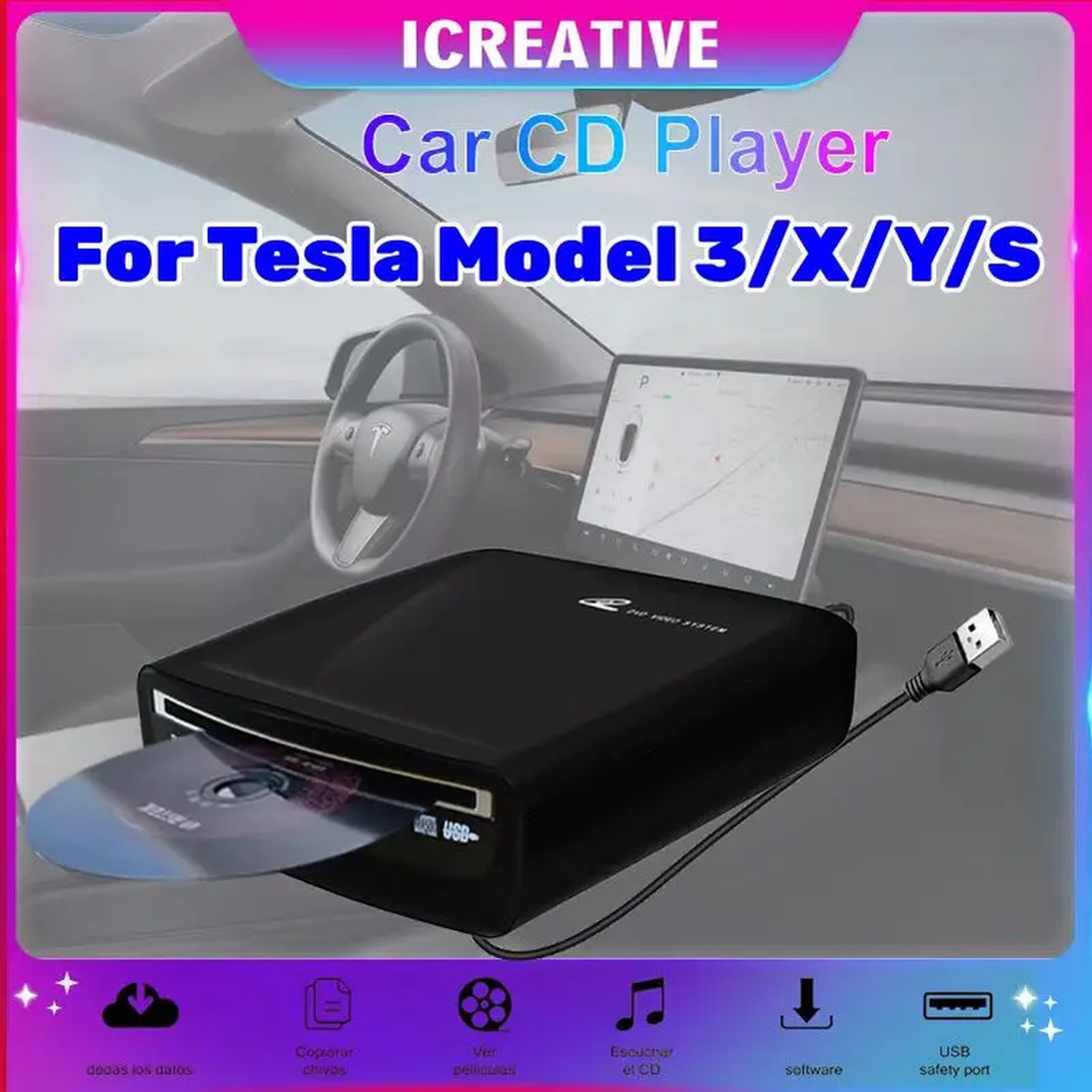 With Usb Power For In-vehicle Media