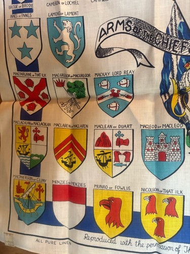 The Royal Arms Of Scotland, The Chiefs Of Clans & Families 31 X 21.5 In. Banner - Picture 5 of 9