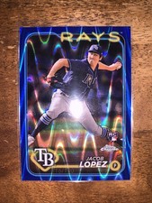 2024 Topps Chrome /150 Blue Lava Refractor Rookie Jacob Lopez A’s