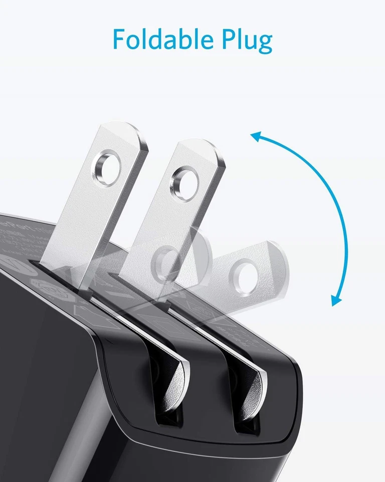 Cargador USB, Anker Paquete de 2 Adaptador Cargador de Pared Doble Puerto 12W, Bloque Cargador USB Foto 4 de 4