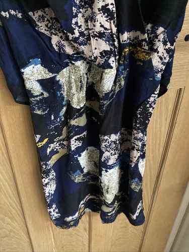 Retro Warehouse New Texture Graphic Wrap Dress Size 10 - Picture 5 of 17