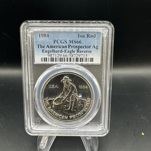 1984 Engelhard The American Prospector MS66 Eagle Reverse 1oz Silver