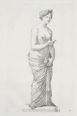 Aphrodite Venus Statue Antike mythology Mythologie Kupferstich engraving 1635