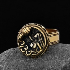 Aquarius Zodiac Silver Ring
