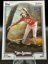 2025 Topps Bob Ross the Joy of Baseball - Elly De La Cruz #28 Titanium White /35