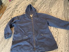 Vintage Eddie Bauer Blue Hooded Zip Jacket Light Weight XL