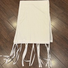 POTTERY BARN KIDS Beige Sheer Tie Top Curtains 63x40 Each Panel Set Of 2 Panels