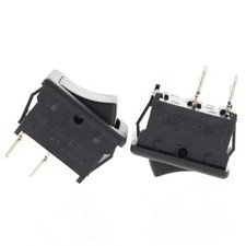 2 Leviton Black Snap-In Mini Rocker Panel Swi...