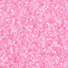 Miyuki Delica Seed Beads Size 11/0 Crystal Lined Fuchsia 7.2GM DB0247