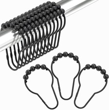 Black Shower Curtain Hooks, Decorative Shower Curtain Hooks, Shower Hooks for