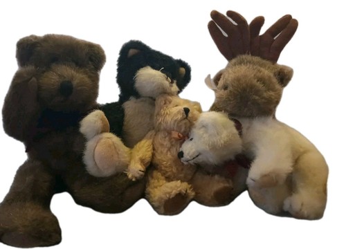 5 Boyds Bears Small Plush Classic, Mini Bear, Polar Bear, Cat , Moose 80's-90's - Picture 2 of 13