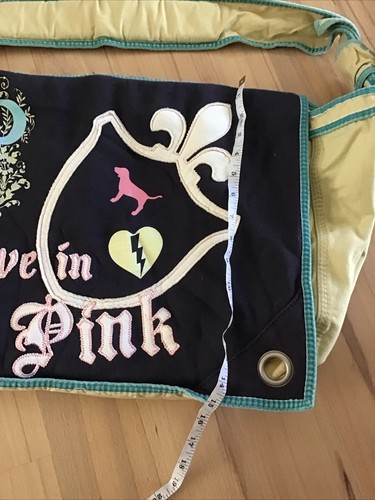 Vtg Victoria’s Secret Messenge Bag Large Duffle 86 Live In Pink RARE AS IS - Picture 8 of 23