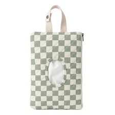 Chicplaid Quilted Wipes Pouch Baby Wipe and Diaper Pouch, Checkered, Green ...