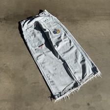 Vintage JNCO Slacker Wide Leg Jeans Light Wash Denim 90s Skater Made in USA