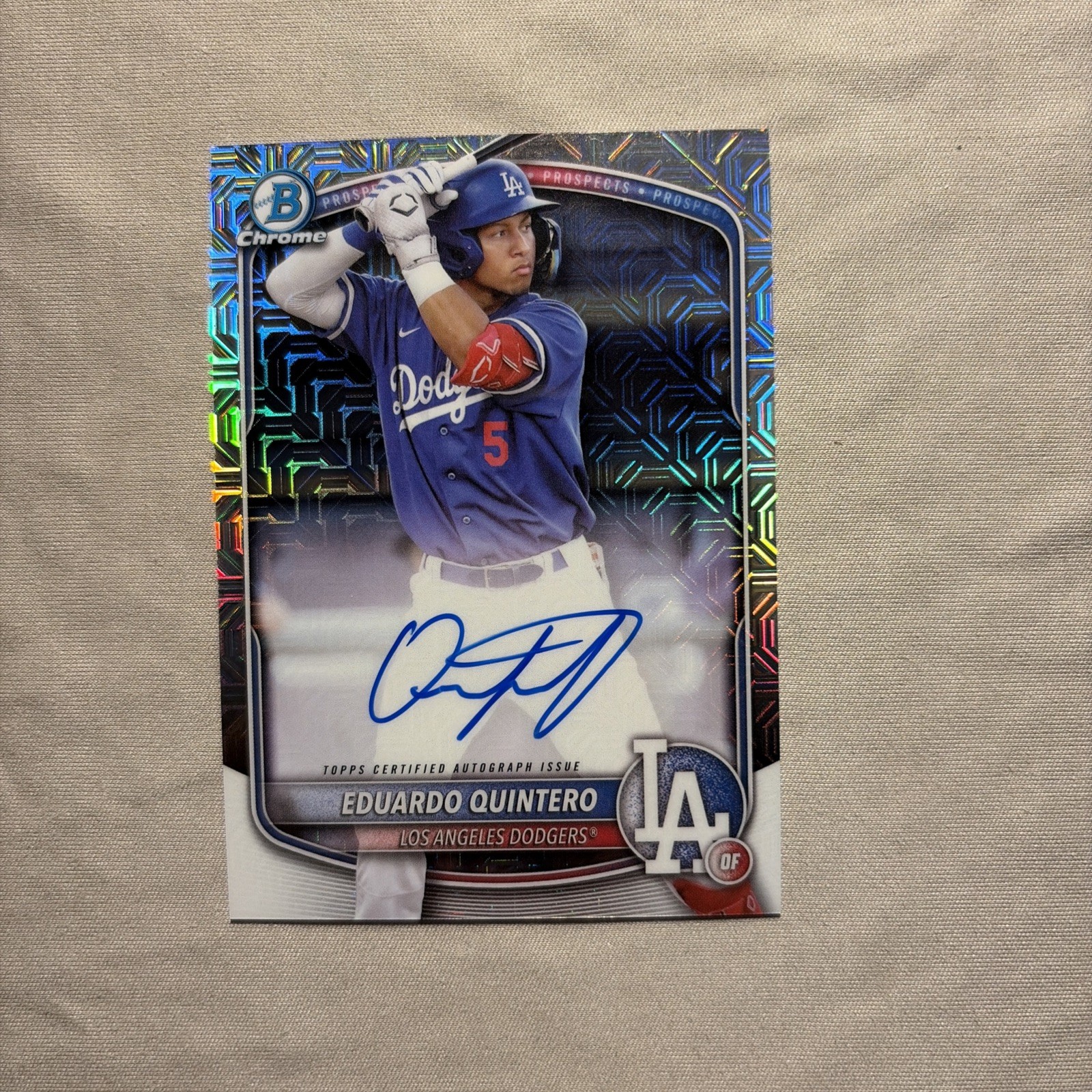 Eduardo Quintero 2025 Bowman #BMA-EQ Chrome Mojo Refractor Auto